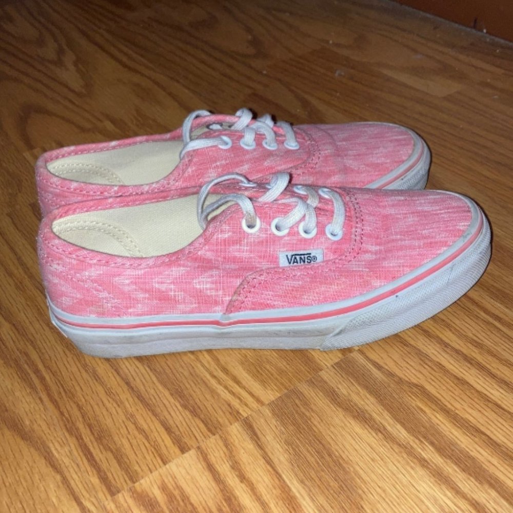 Vans Authentic Canvas Sneakers Pink 1.5 Girls
